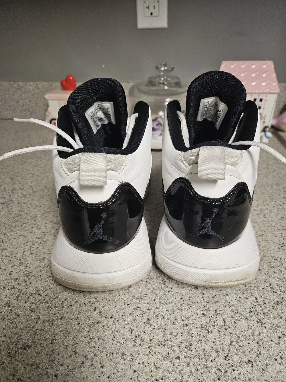 Jordan Black and White High-Top Sneakers